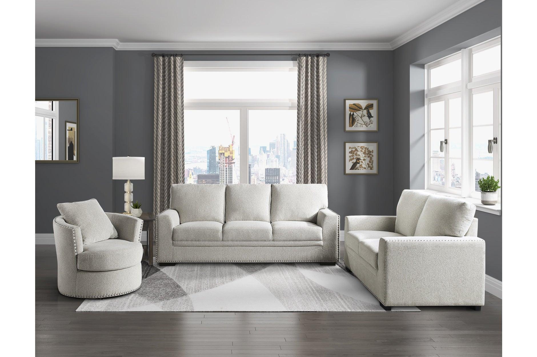Morelia Beige Fabric Living Room Set - Image 2