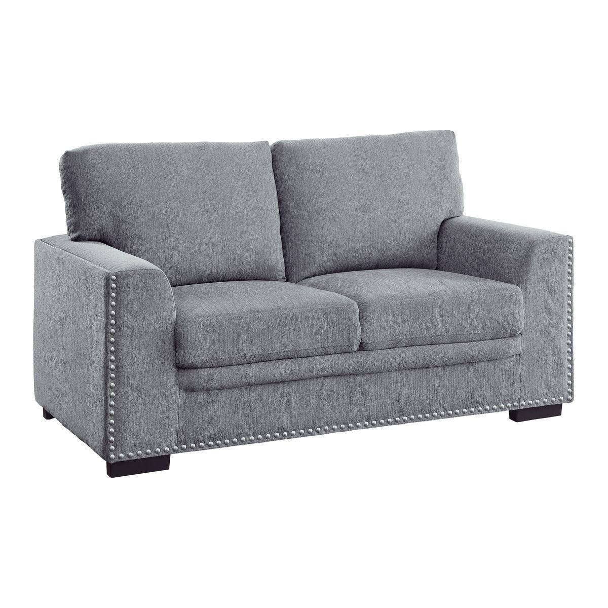 Morelia Gray Fabric Loveseat - Image 2