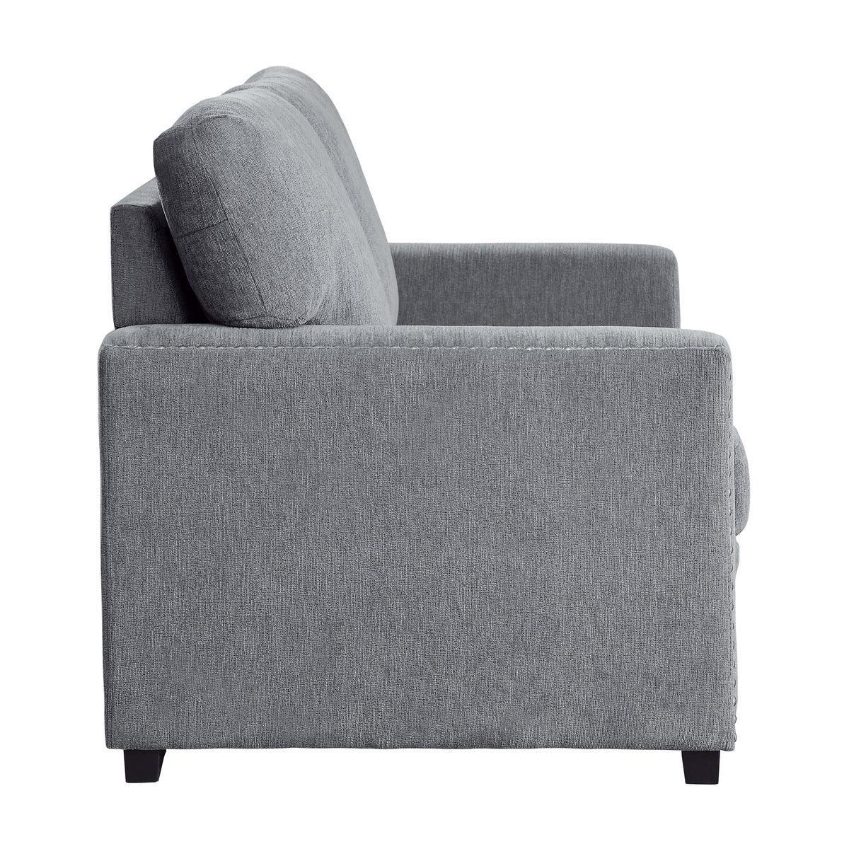 Morelia Gray Fabric Loveseat - Image 3