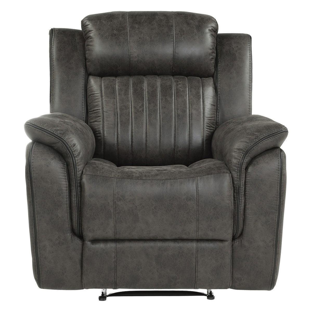 Centeroak Brown Gray Reclining Chair - Image 1