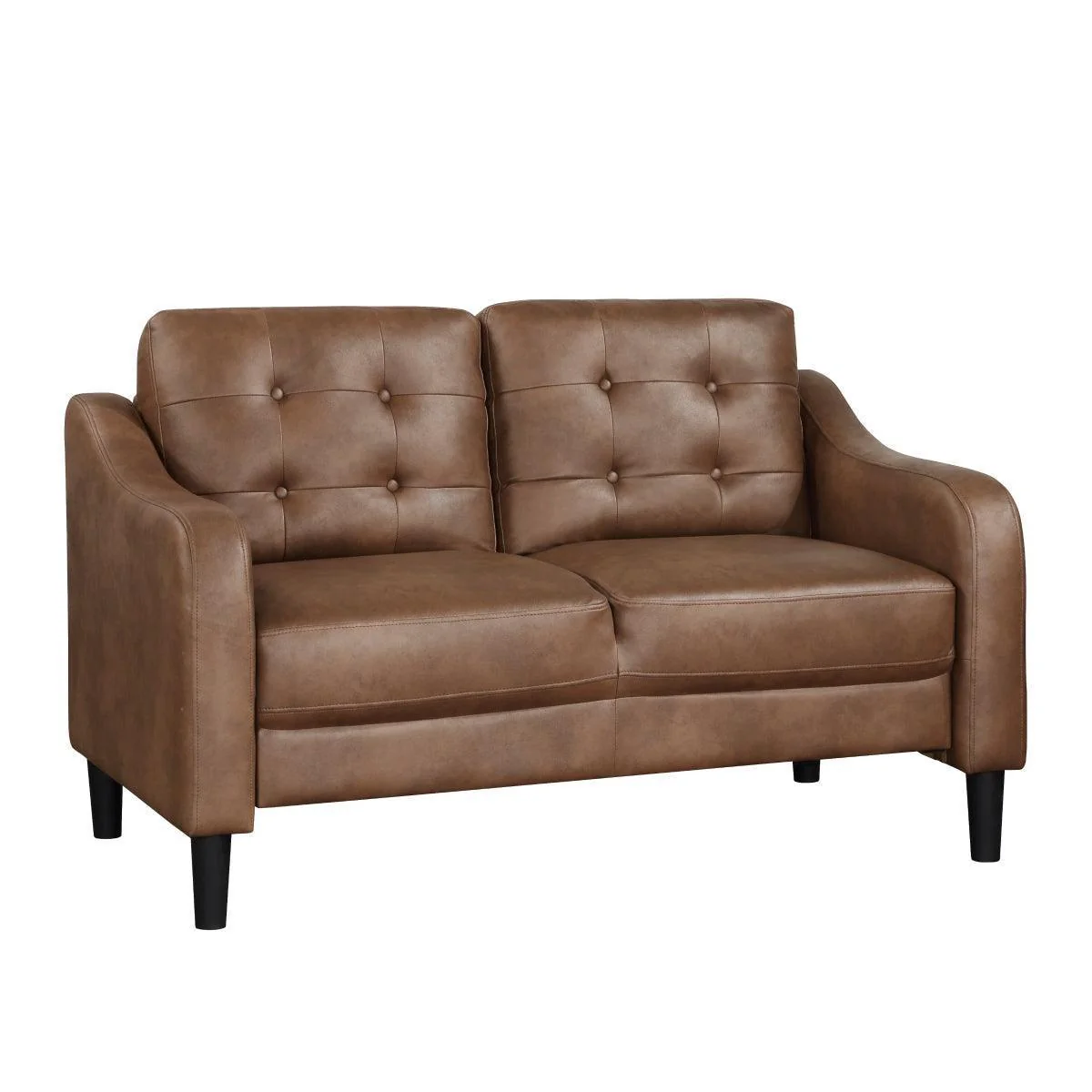 Mallory Brown Microfiber Loveseat - Image 2