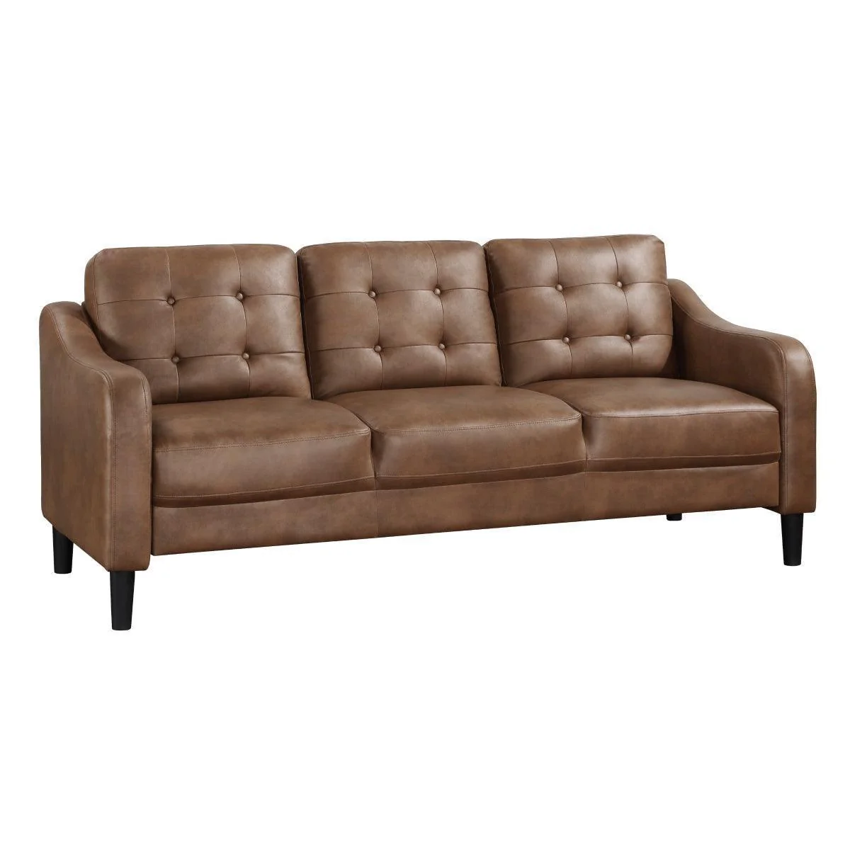 Mallory Brown Microfiber Sofa - Image 2