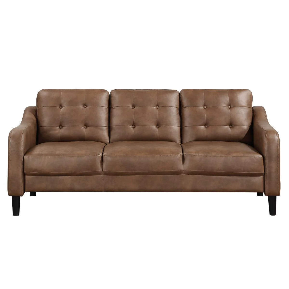Mallory Brown Microfiber Sofa - Image 1