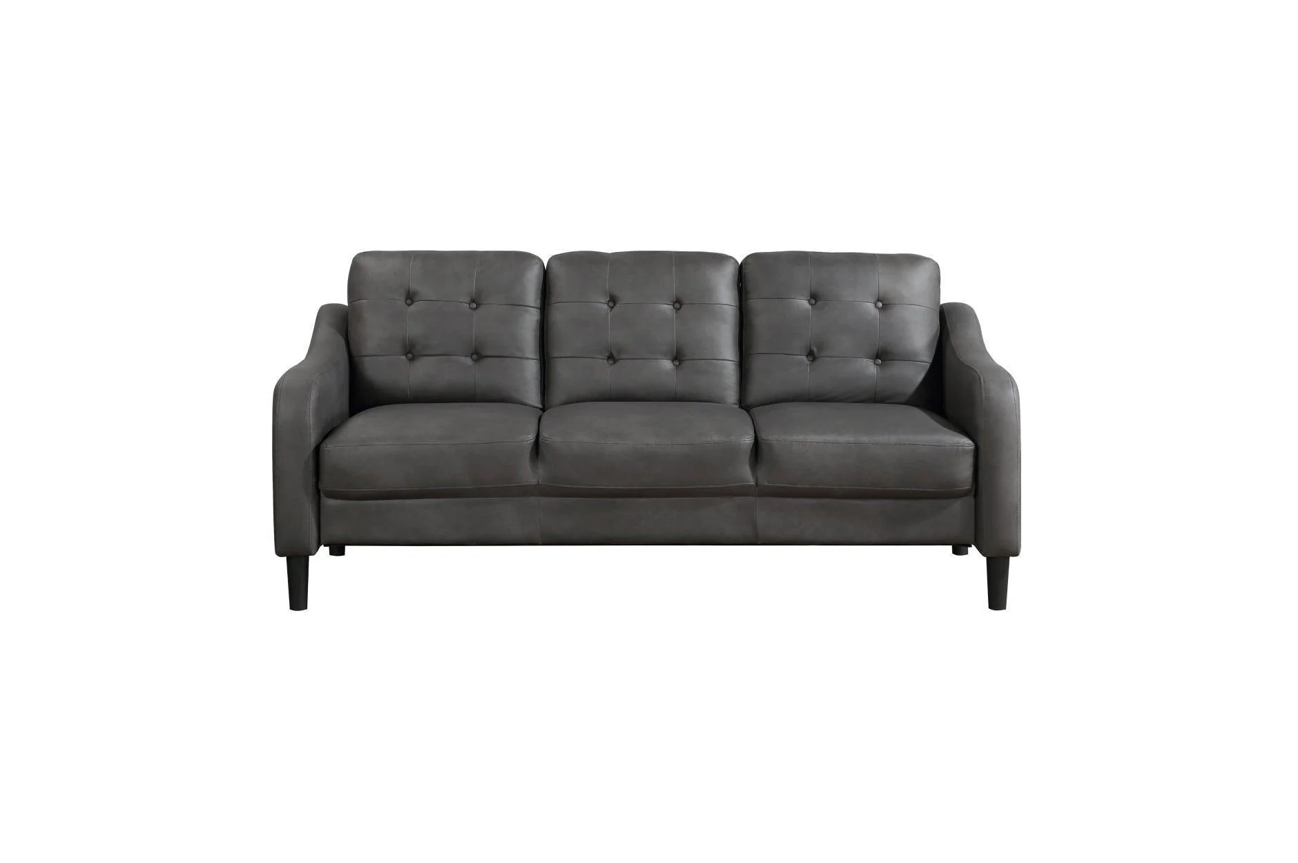 Mallory Gray Microfiber Living Room Set - Image 3