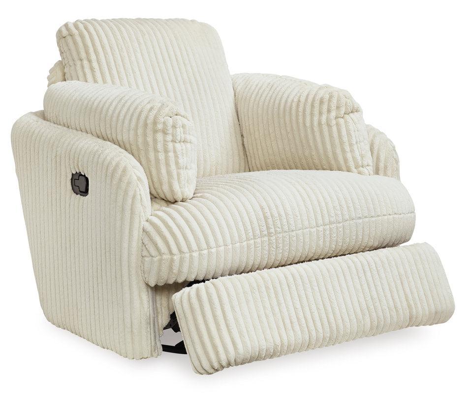 Tie-breakers Ivory Swivel Glider Recliner - Image 2