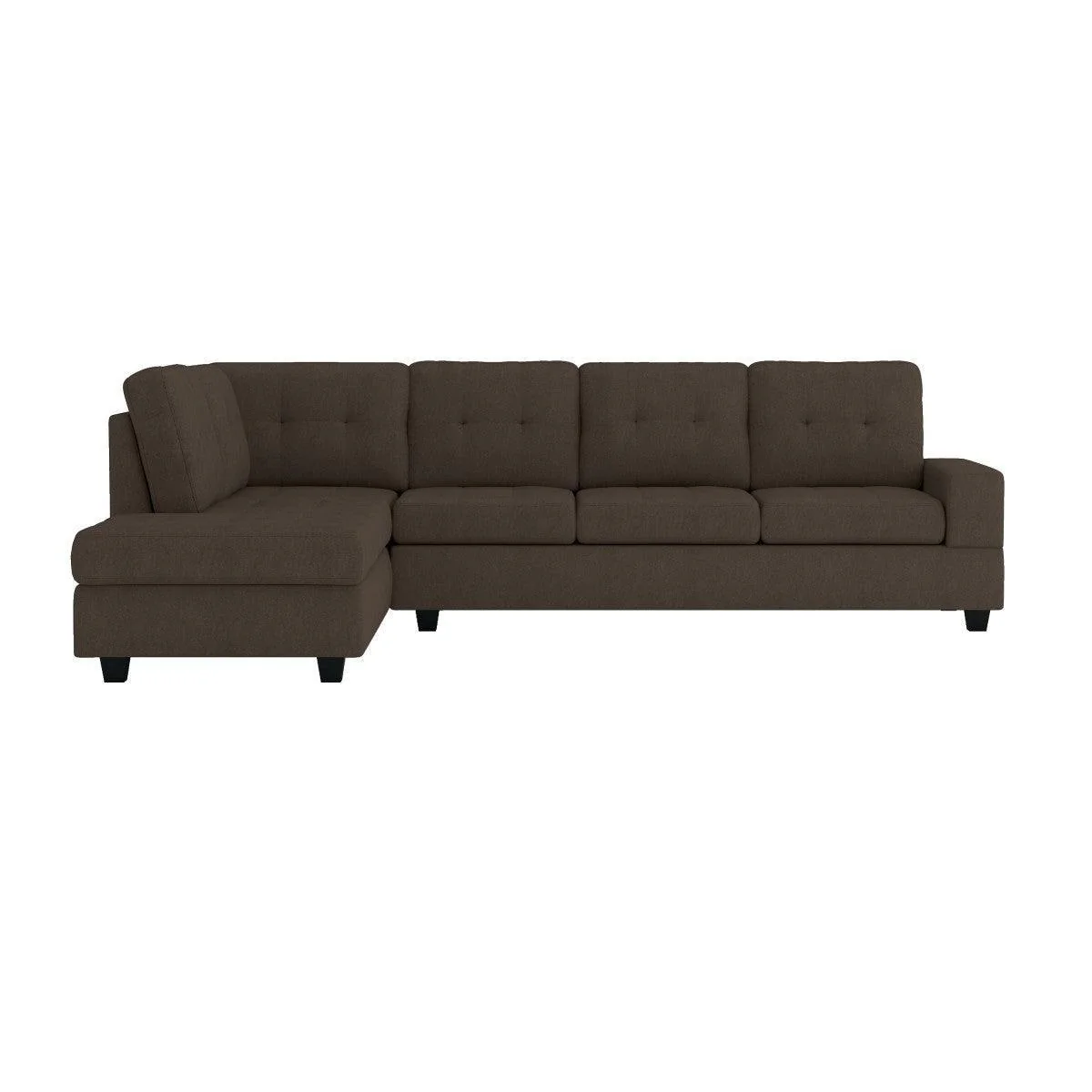 Maston Chocolate Fabric 2-Piece Reversible Sectional - Image 2