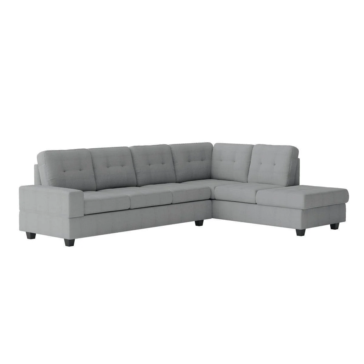 Maston Gray Fabric 2-Piece Reversible Sectional - Image 3
