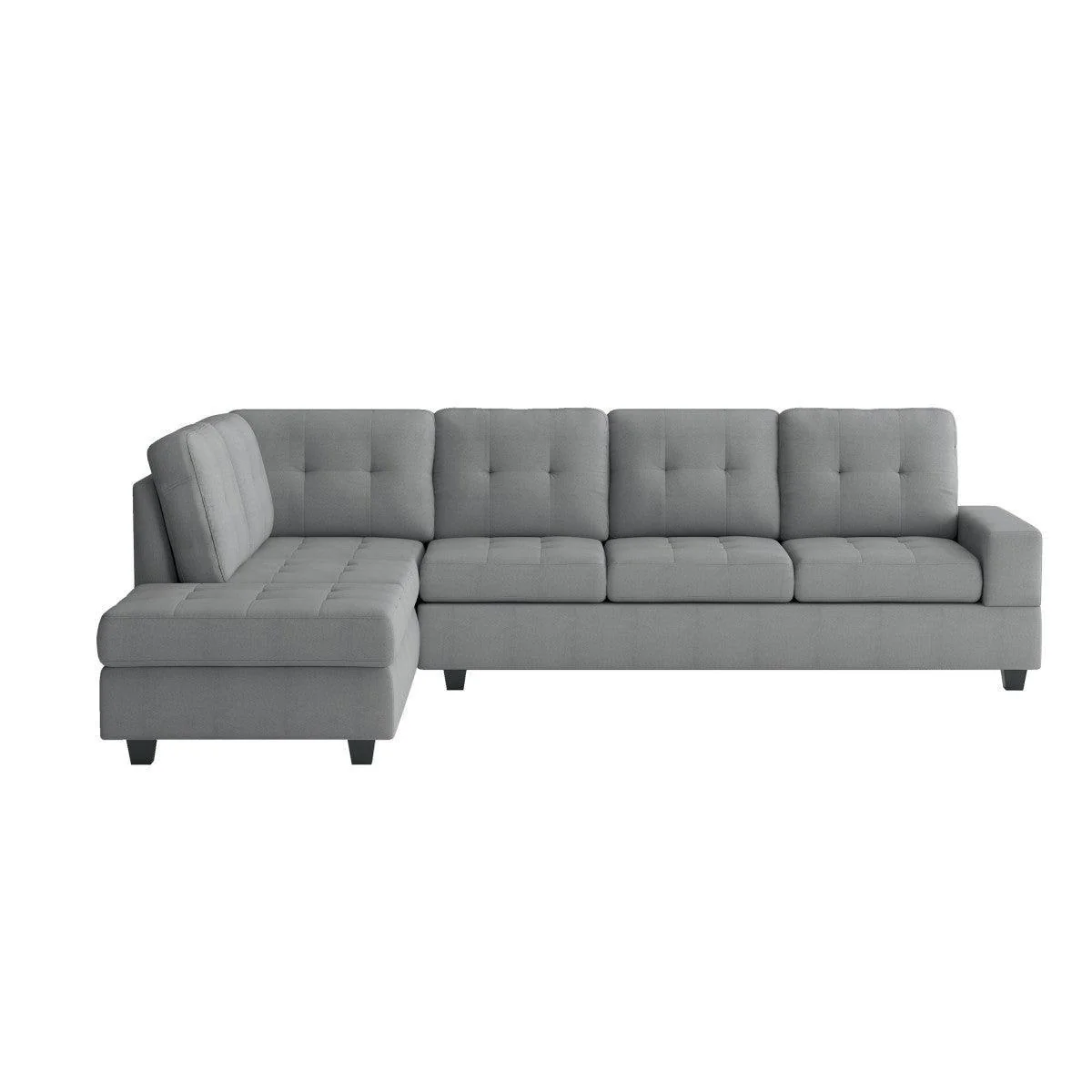 Maston Gray Fabric 2-Piece Reversible Sectional - Image 2