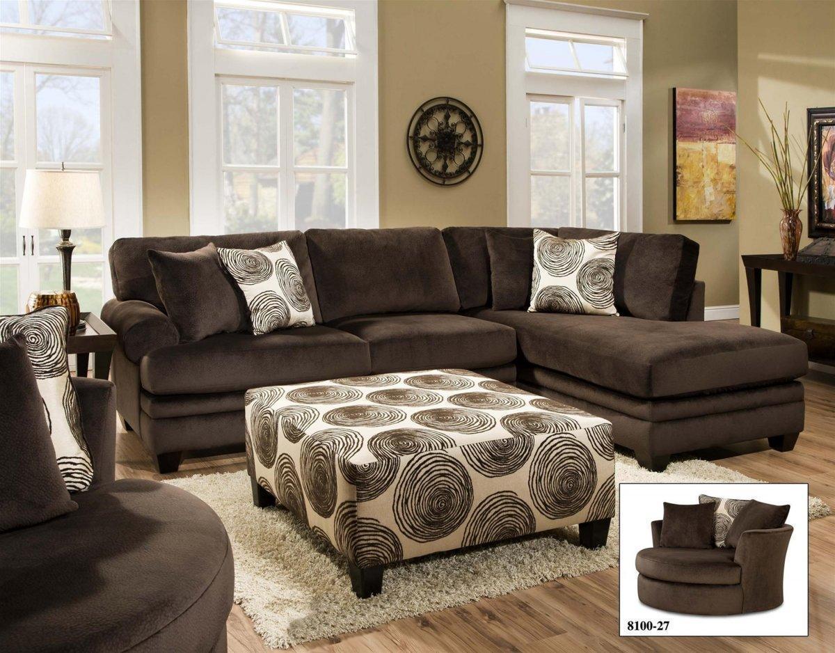 Selena Chocolate 124" Sectional - Image 1