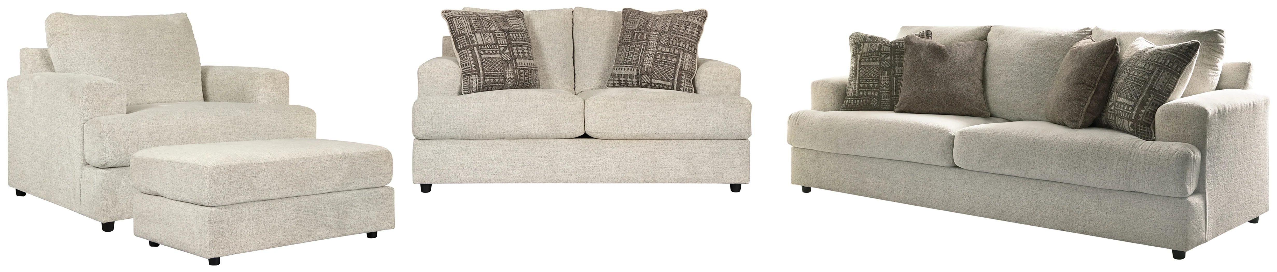 Soletren Stone Sofa, Loveseat, Chair and Ottoman - Image 2