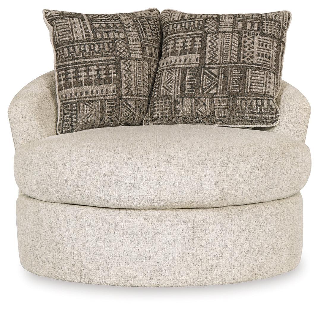 Soletren Stone Chenille Accent Chair - Image 3