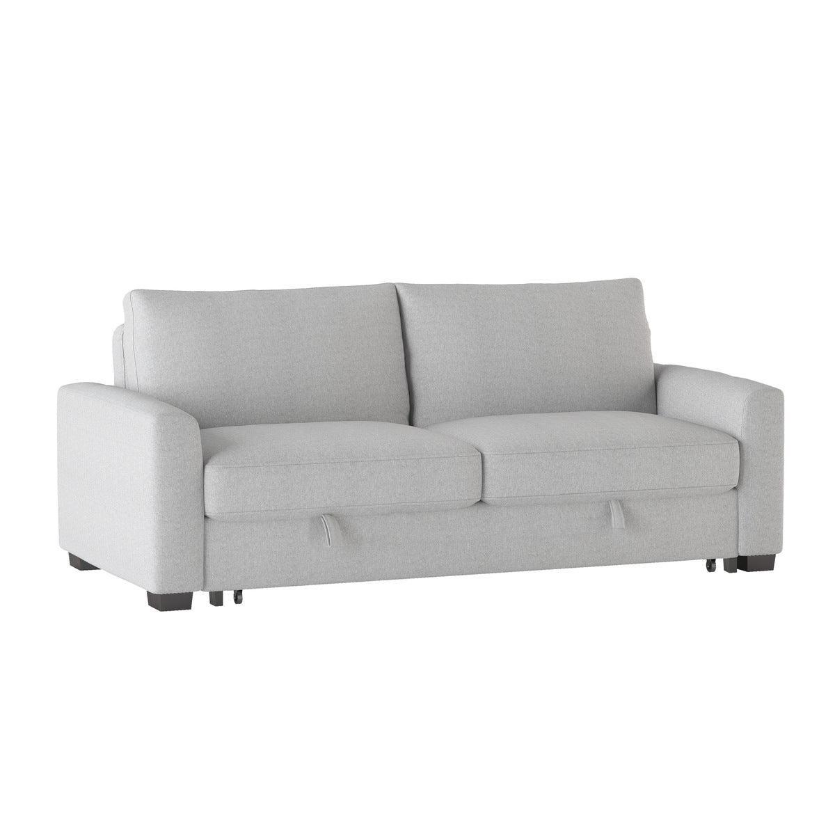 Price Light Gray Fabric Convertible Sofa With Pull out Bed - Image 2