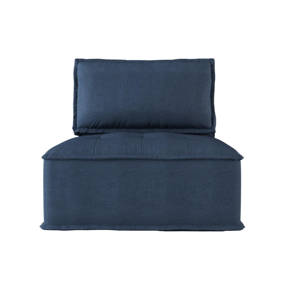 Ulrich Blue Fabric 4-Piece Modular Sectional - Image 2