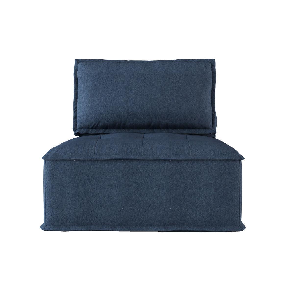 Ulrich Blue Fabric Tufted Sofa - Image 3
