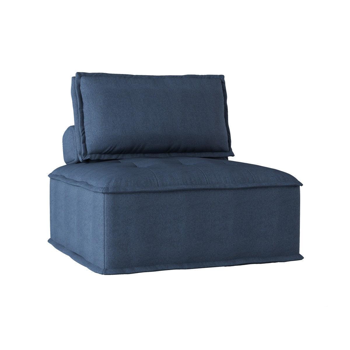 Ulrich Blue Fabric 4-Piece Modular Sectional - Image 3