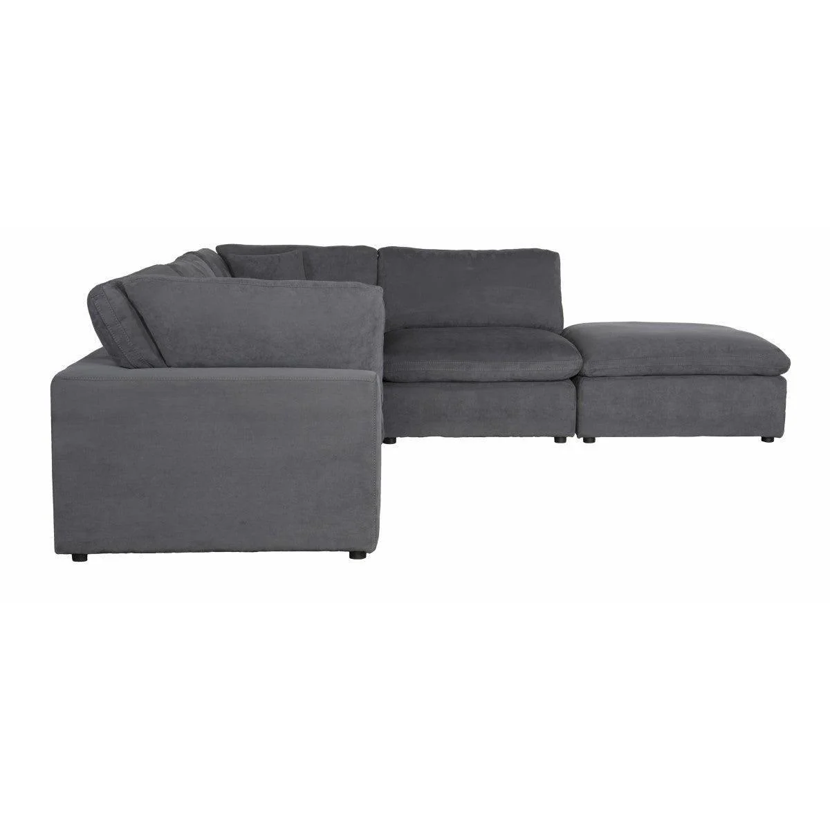 Guthrie Gray 5-Piece Modular Sectional With Ottoman - Image 2