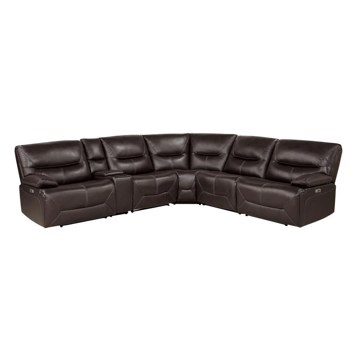 Dyersburg Brown 6-Piece Power Reclining Sectional - Image 1