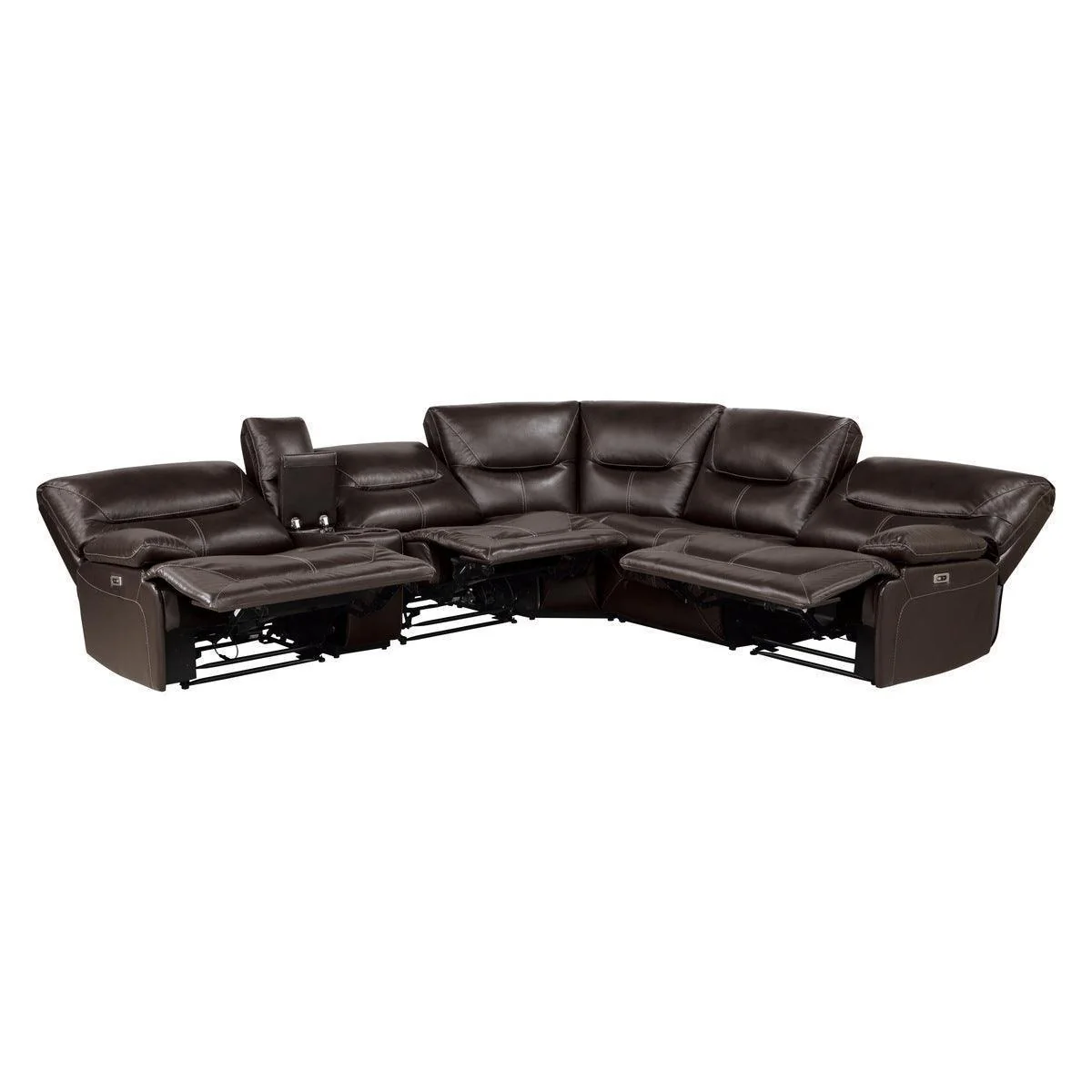 Dyersburg Brown 6-Piece Power Reclining Sectional - Image 3