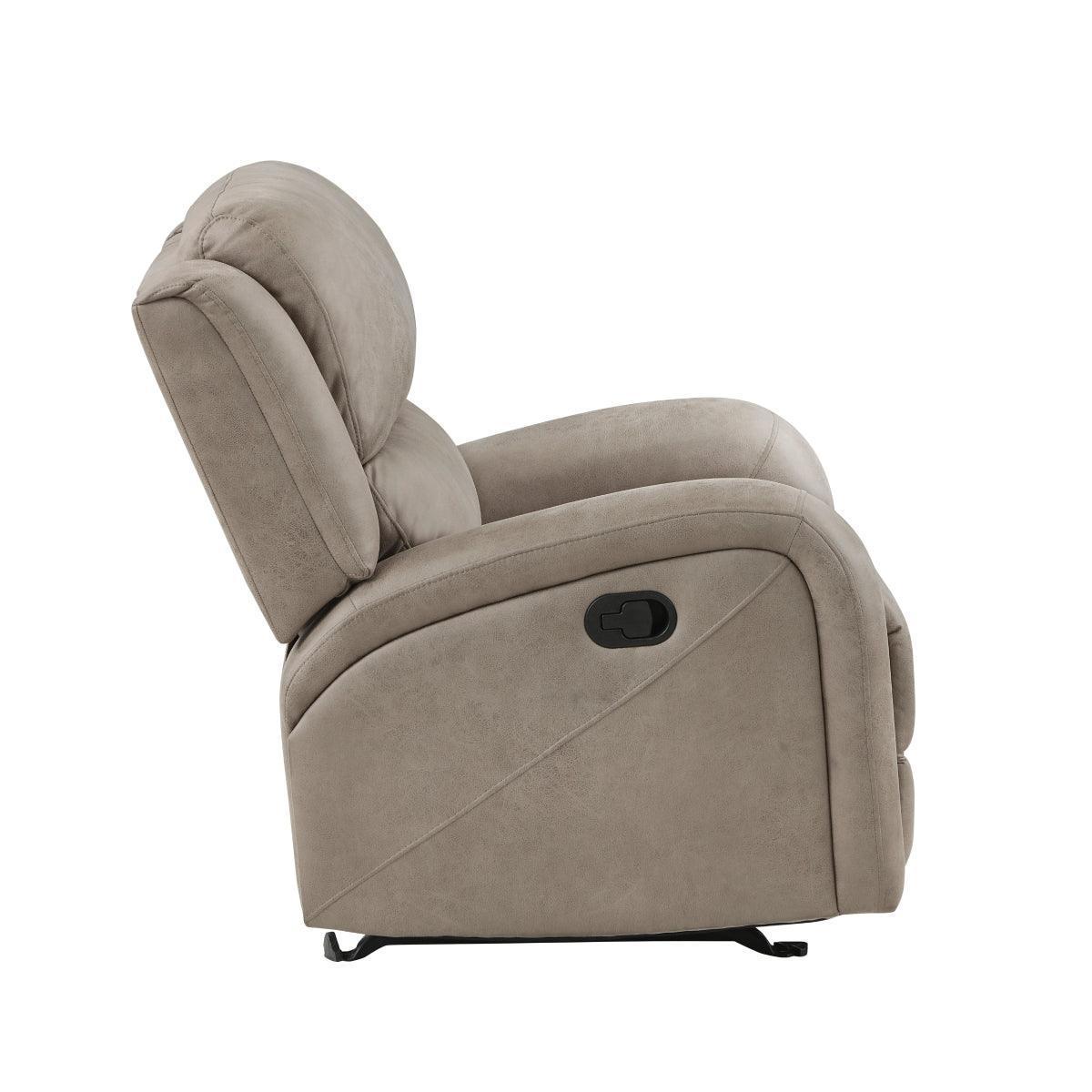 Sal Beige Rocker Recliner - Image 3