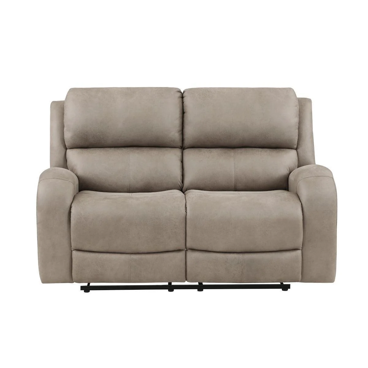 Pagosa Brown Microfiber Reclining Loveseat - Image 1