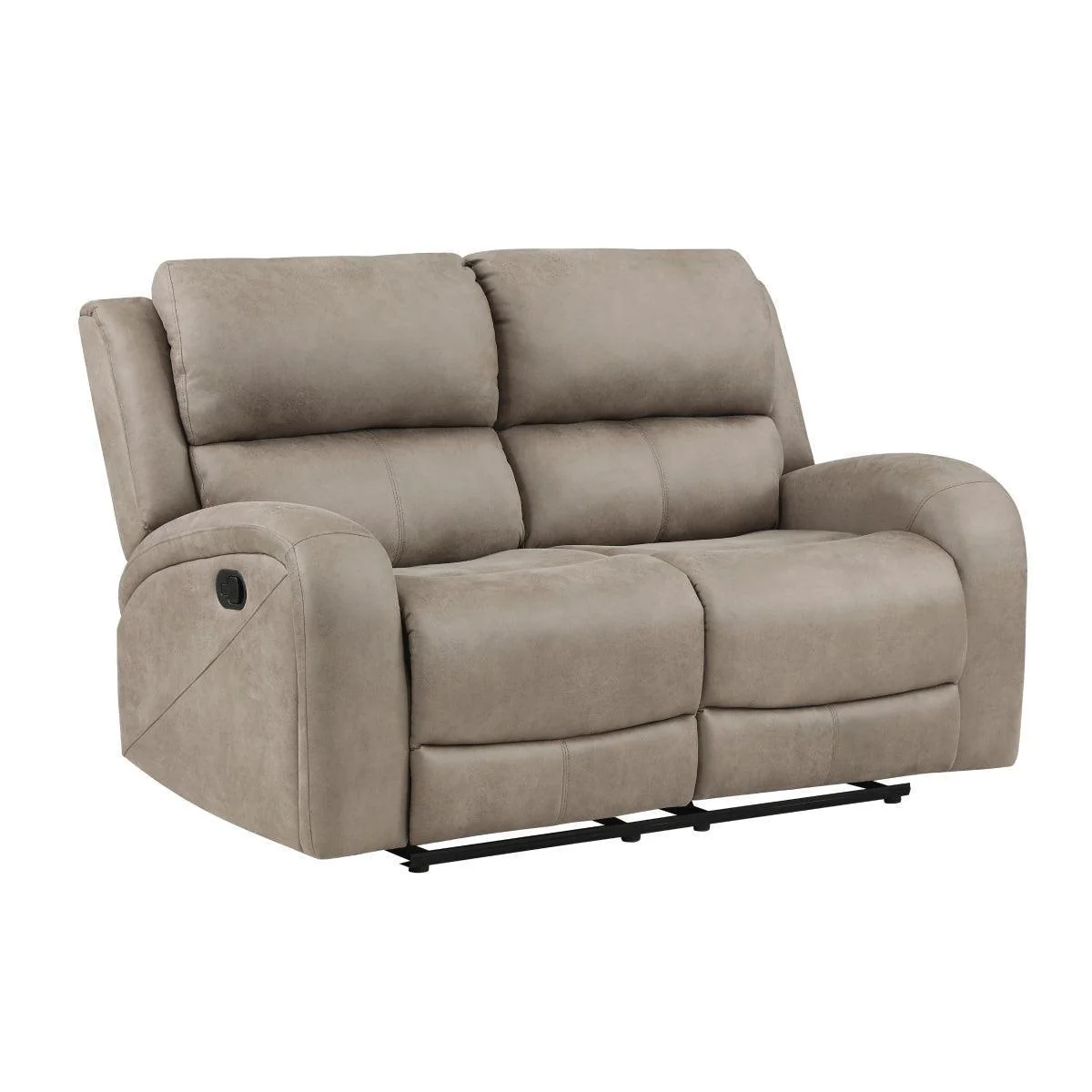 Pagosa Brown Microfiber Reclining Loveseat - Image 2