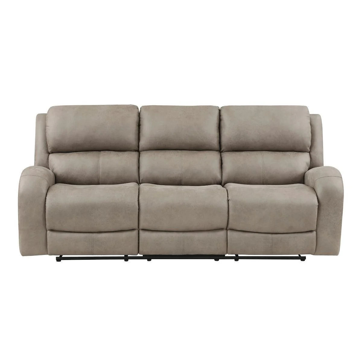 Pagosa Brown Microfiber Reclining Sofa - Image 1