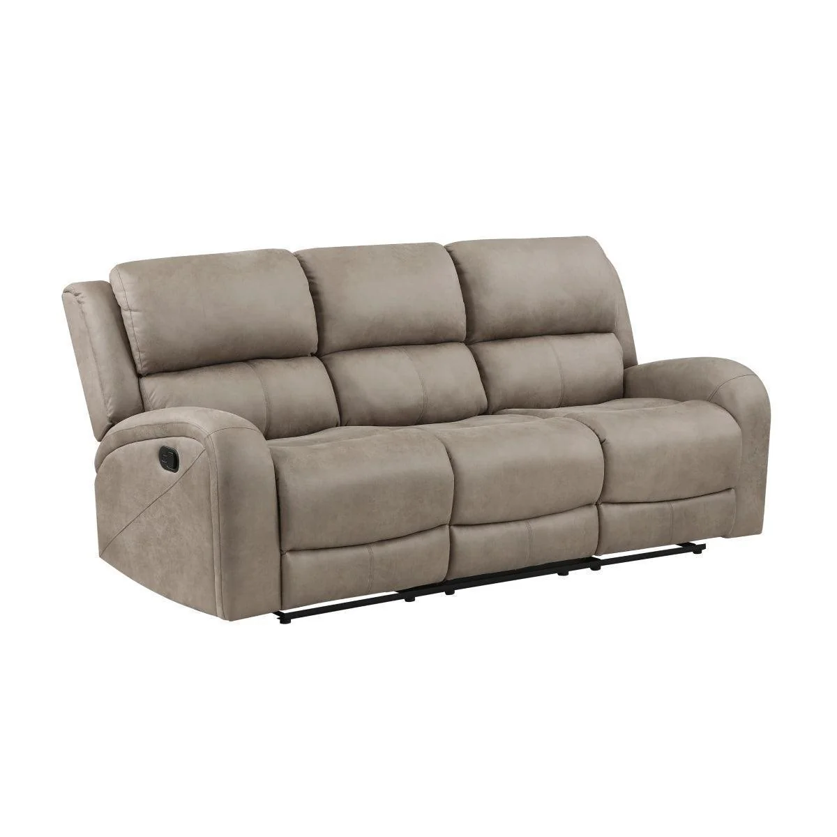 Pagosa Brown Microfiber Reclining Sofa - Image 2