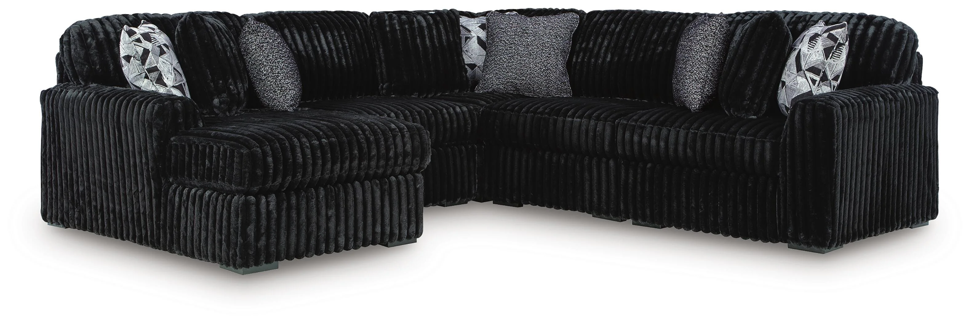 Midnight-Madness Onyx 6-Piece Sectional with Chaise - Image 2