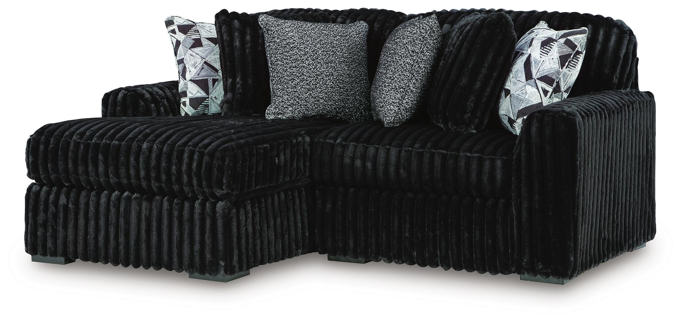 Midnight-Madness Onyx 2-Piece Sectional with Chaise - Image 2