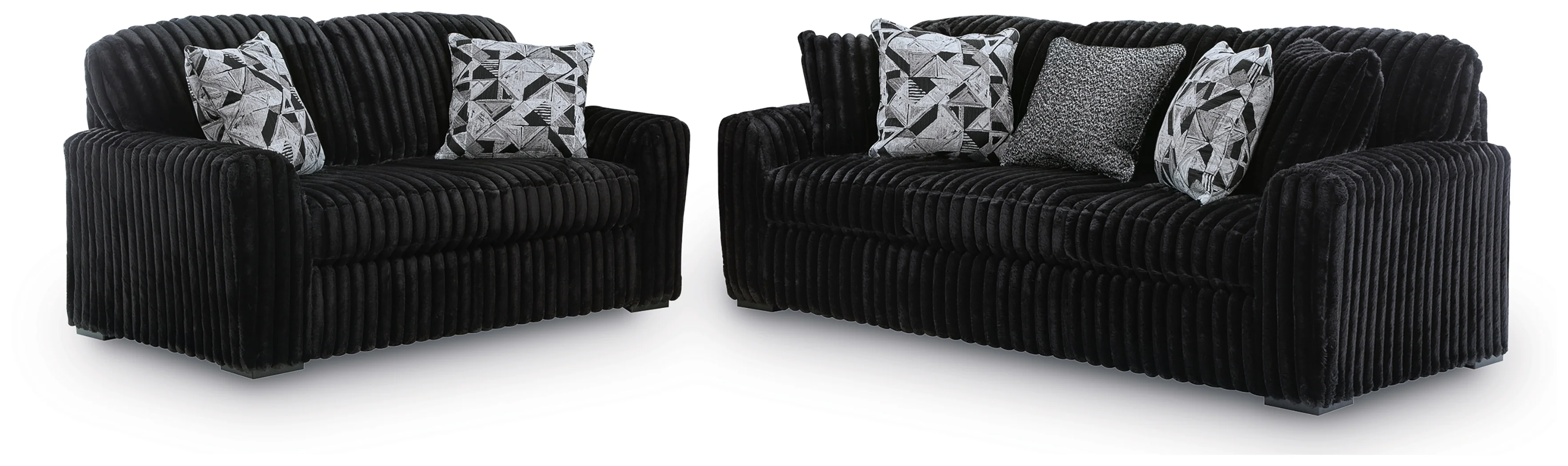 Midnight-Madness Onyx Sofa and Loveseat - Image 2