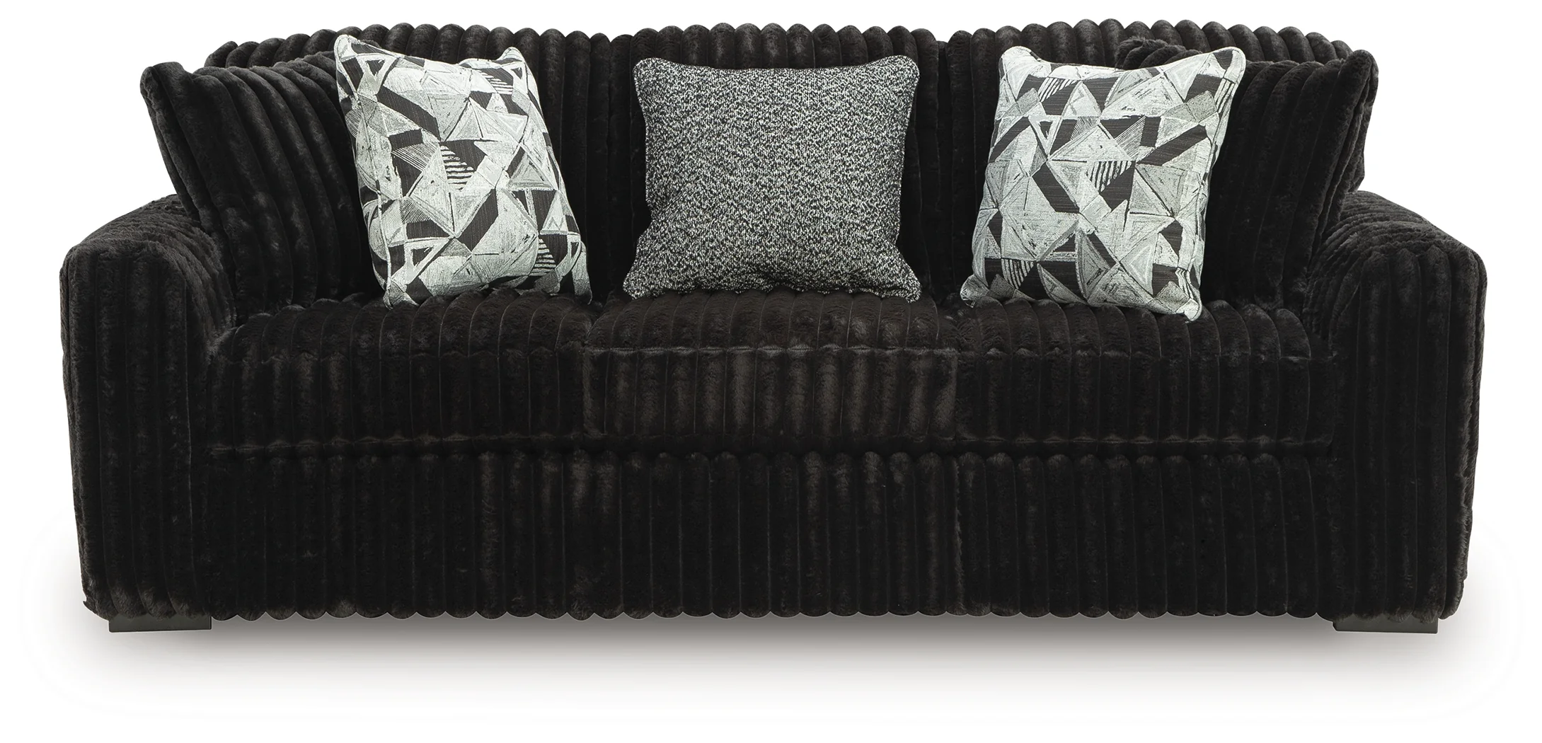 Midnight-Madness Onyx Velvet Sofa - Image 3