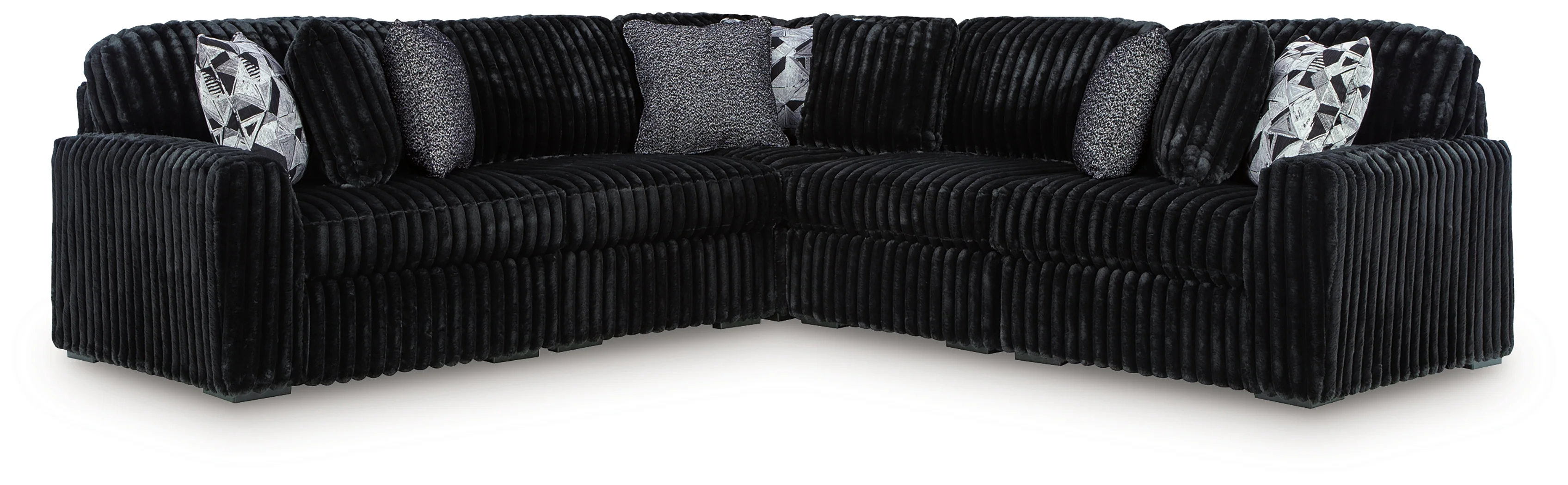 Midnight-Madness Onyx 5-Piece Sectional - Image 2