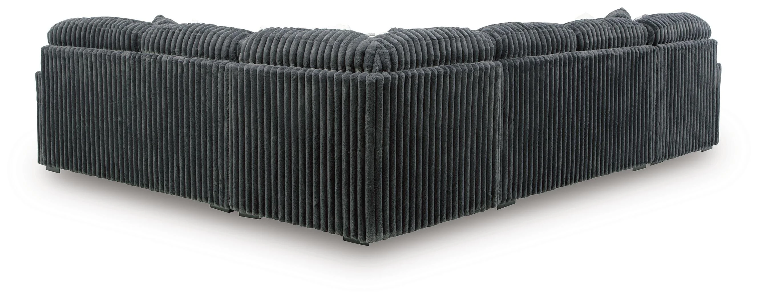 Midnight-Madness Gunmetal 4-Piece Sectional with Chaise - Image 3