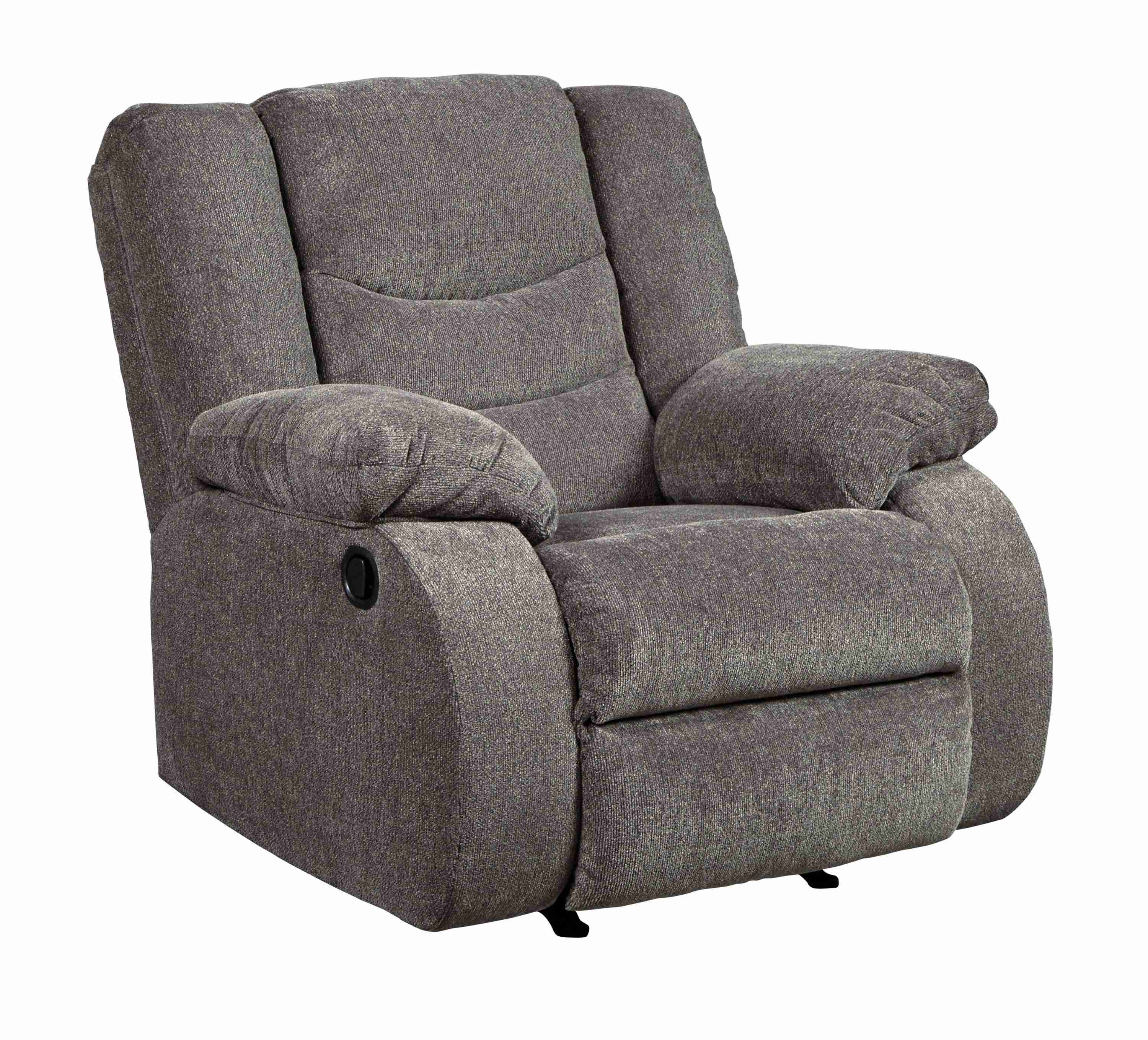 Tulen Gray Chenille Recliner - Image 2