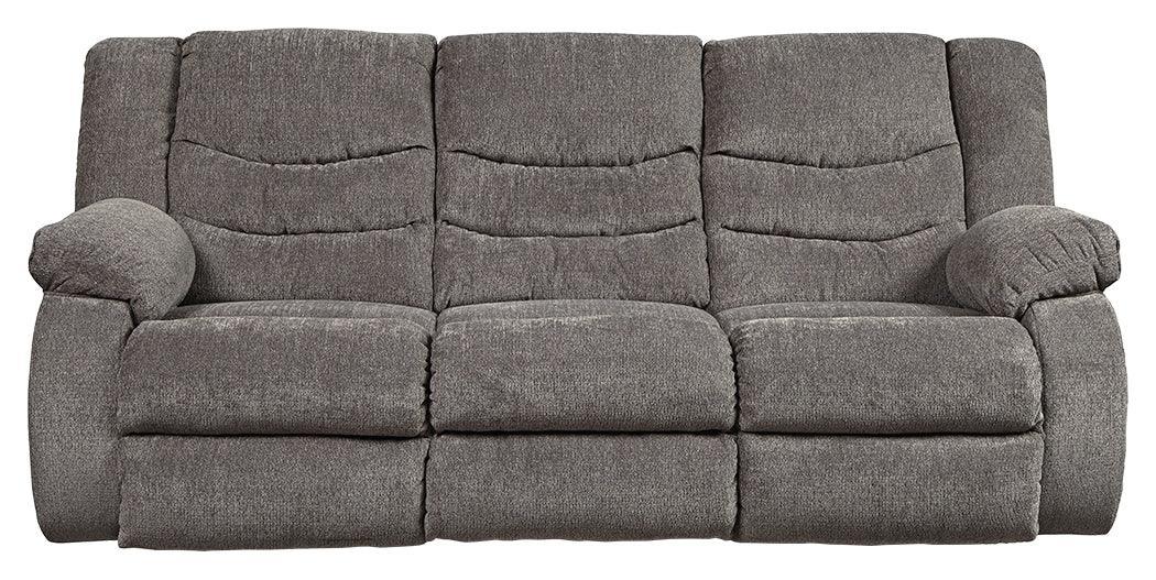 Tulen Gray Chenille Reclining Sofa - Image 2