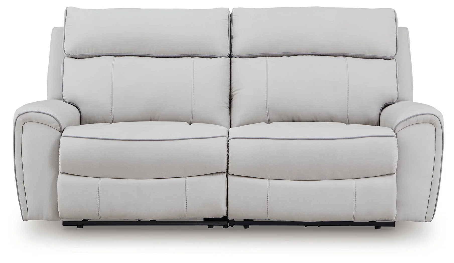 Social Pointe Pearl/Ash Chenille 2-Piece Reclining Loveseat - Image 2