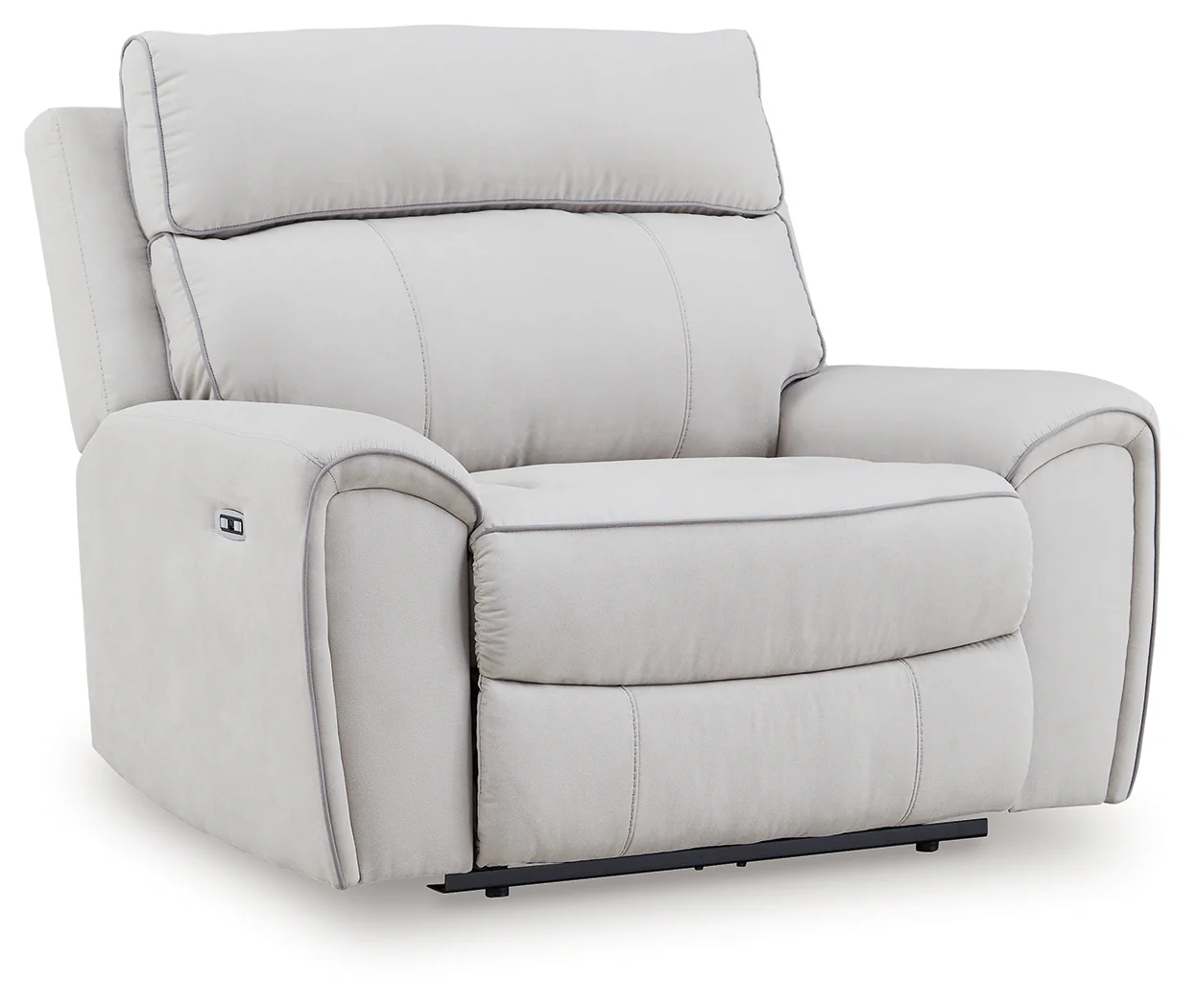 Social Pointe Pearl/Ash Chenille Power Recliner - Image 2
