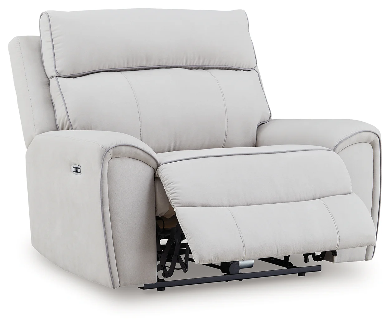Social Pointe Pearl/Ash Chenille Power Recliner - Image 3