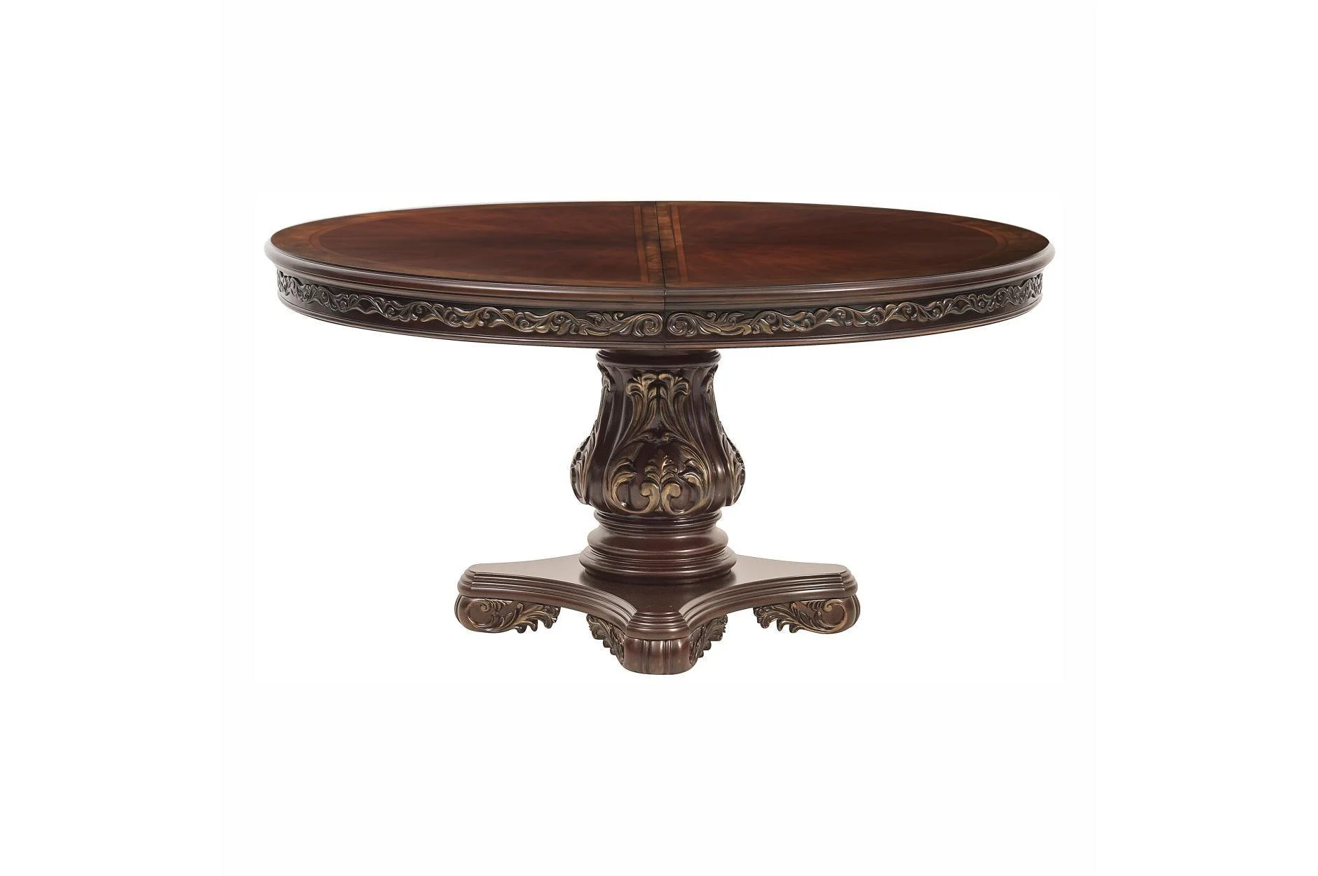 Deryn Park Cherry Upholstered Oval Dining Room Set - Image 2