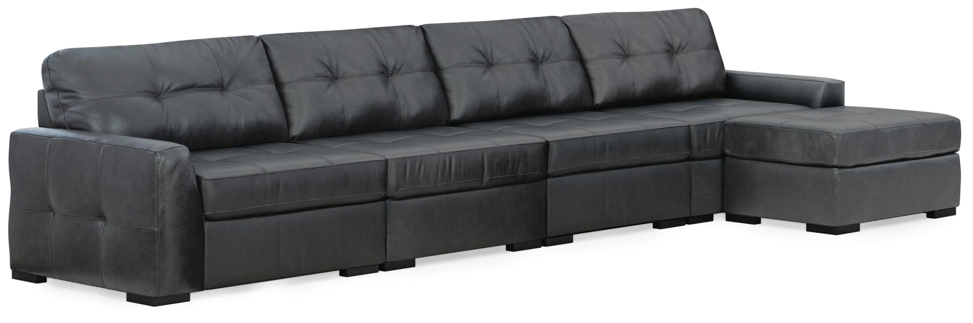 Brindley Fog Pier 4-Piece Sectional with Ottoman - Image 2