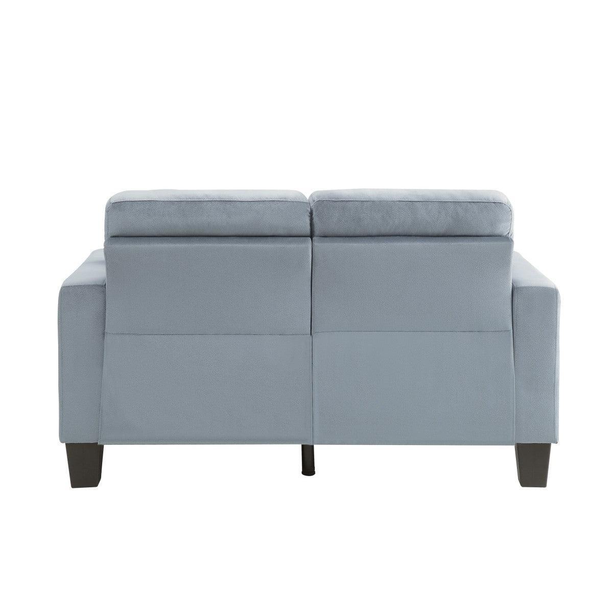 Lantana Gray Fabric Tufted Love With 2 Pillows - Image 3