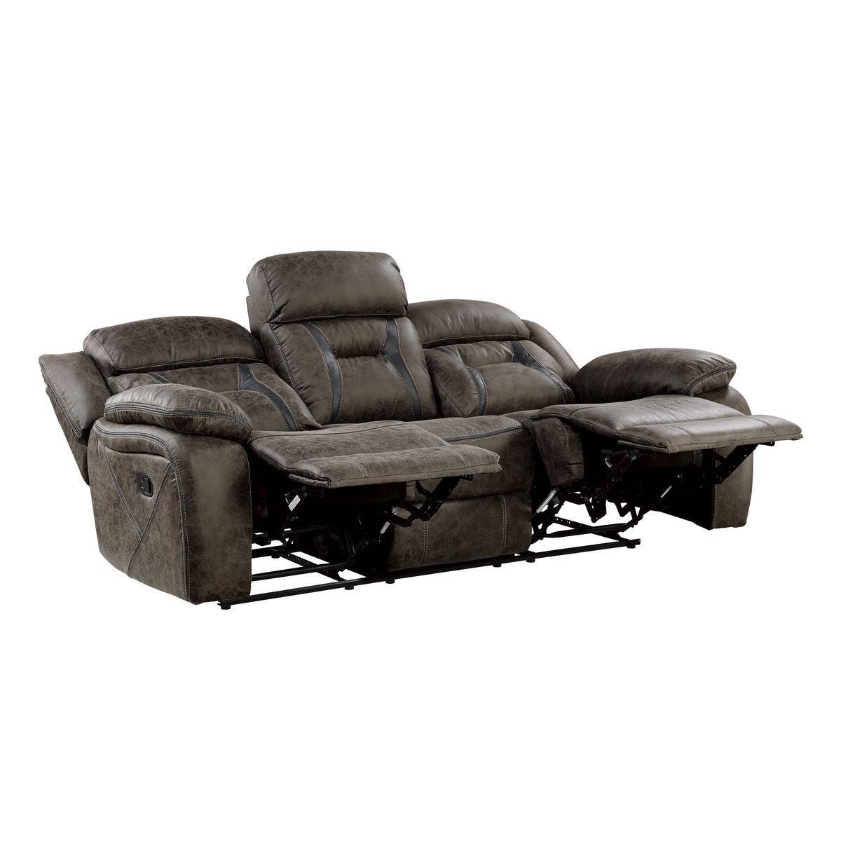 Madrona Hill Dark Brown Double Reclining Sofa - Image 3
