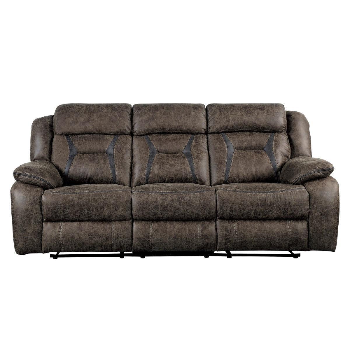 Madrona Hill Dark Brown Double Reclining Sofa - Image 1