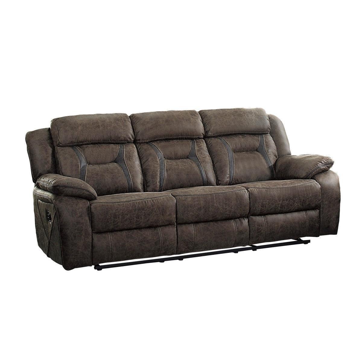 Madrona Hill Dark Brown Double Reclining Sofa - Image 2