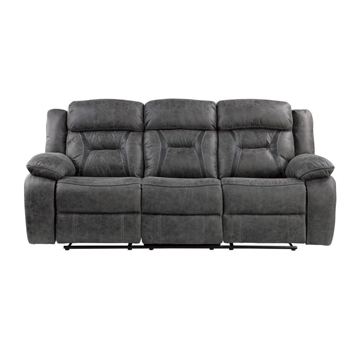 Madrona Hill Gray Double Reclining Sofa - Image 1
