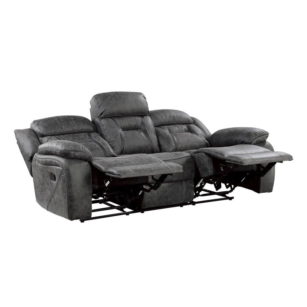 Madrona Hill Gray Double Reclining Sofa - Image 3