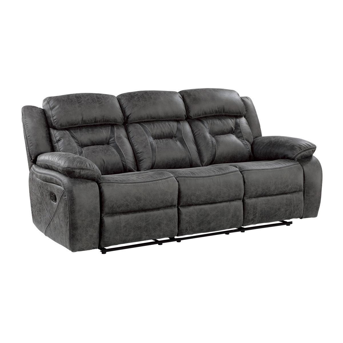 Madrona Hill Gray Double Reclining Sofa - Image 2