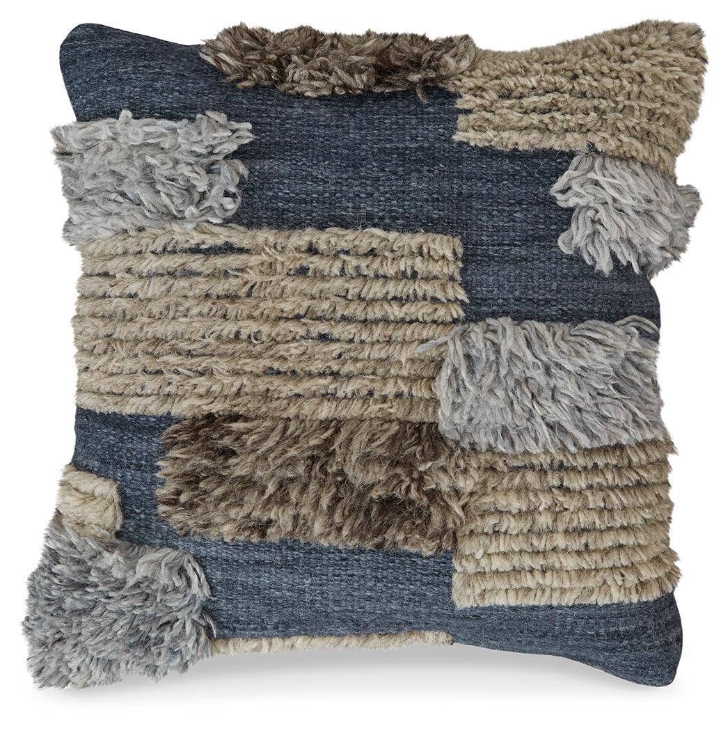 Gibbend Blue Gray White Pillow (Set of 4) - Image 2