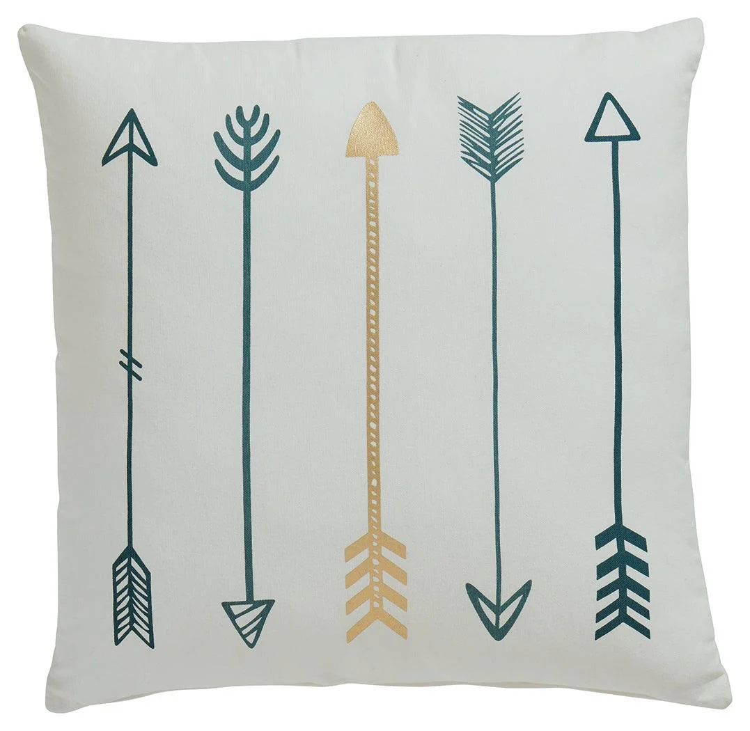 Gyldan White Teal Gold Pillow (Set of 4) - Image 2