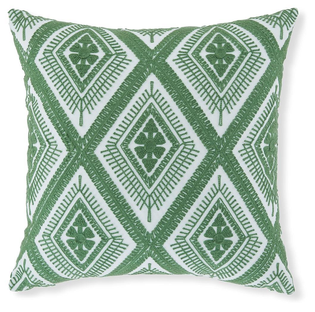 Bellvale Green White Pillow (Set of 4) - Image 2
